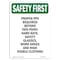 Signmission OSHA Sign, Proper PPE Required Beyond This, 10in X 7in Rigid Plastic, 7" W, 10" H, Portrait OS-SF-P-710-V-11215 - alternate 1